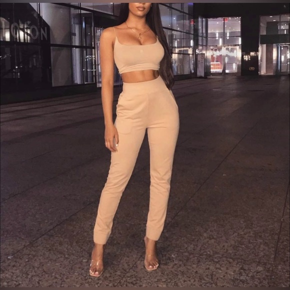 Black Meshki high waisted fitted jogger pants xs - Picture 2 of 9